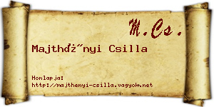 Majthényi Csilla névjegykártya