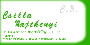 csilla majthenyi business card